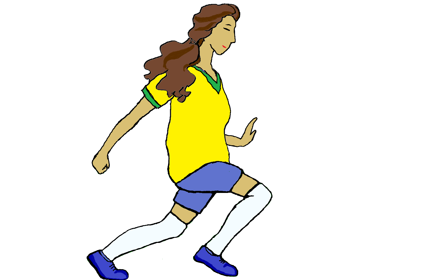 Girl playing soccer